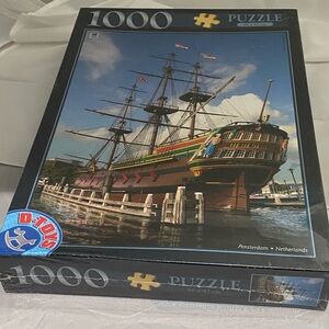 NEW Sealed D-Toys 1000-Piece Puzzle Ship Amsterdam Netherlands Travel Scene